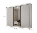 Ver imagem 2 de Guarda Roupa Casal 100% Mdf São Paulo Gold 03 Portas com 01 Porta Espelho 06 Gavetas Leifer