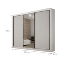Ver imagem 2 de Guarda Roupa Casal 100% Mdf São Paulo Gold 03 Portas com 01 Porta Espelho 06 Gavetas Leifer