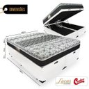 Ver imagem 2 de Cama Box com Baú Queen Branca + Colchão de Molas Castor Class Tecnopedic One Face 158x198x67cm