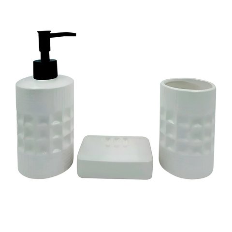 Conjunto para Banheiro 3 Peças Bancada Pia Organização