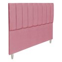 Ver imagem 3 de Cabeceira Solteiro 0,90m Holanda Suede Rosa - Pallazio