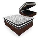 Ver imagem 1 de Cama Box com Baú Viúva + Colchão de Molas - Anjos - Black Graphite 128x188x68cm
