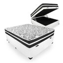 Ver imagem 1 de Cama Box com Baú Viúva + Colchão de Molas - Anjos - Black Graphite 128x188x68cm
