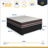 Cama Box com Baú Viúva + Colchão de Molas Anjos Classic Superlastic 128 Cm - 5