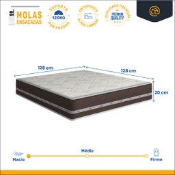 Cama Box com Baú Viúva + Colchão de Molas Anjos Classic Superlastic 128 Cm - 6