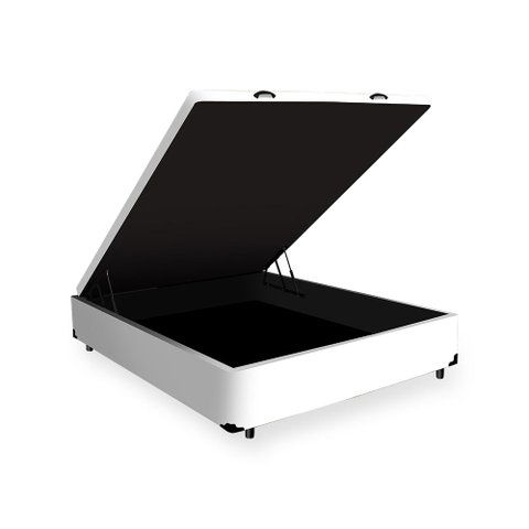 Cama Box com Baú Casal 138cm - Branco