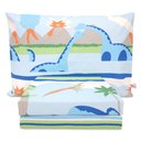 Ver imagem 1 de Jogo de Lençol Solteiro 100% Algodão Infantil Menino Dinossauro 3 Peças