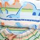 Ver imagem 4 de Jogo de Lençol Solteiro 100% Algodão Infantil Menino Dinossauro 3 Peças