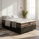 Ver imagem 2 de Cama Box com Baú Queen + Colchão de Molas Anjos Classic Superlastic 158x198x64cm