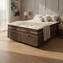 Ver imagem 2 de Cama Box com Baú Queen + Colchão de Molas Anjos Classic Superlastic 158x198x64cm