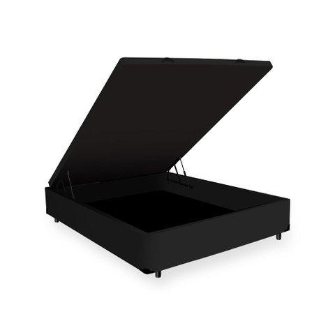 Cama Box com Baú Casal 138cm - Preto