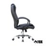 Cadeira de Escritório Presidente Base Cromada com Rodinha Fox Racer Preta Ut-c300 - 4