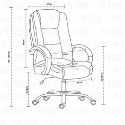 Cadeira de Escritório Presidente Base Cromada com Rodinha Fox Racer Preta Ut-c300 - 7