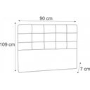 Ver imagem 2 de Cabeceira Solteiro Ana Luisa 90 Cm Suede Marfim