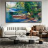 Quadro Na Beira Da Agua Pierre Auguste Renoir:120x80 cm/BORDA INFINITA - 3