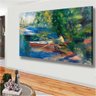 Quadro Na Beira Da Agua Pierre Auguste Renoir:120x80 cm/BORDA INFINITA - 1