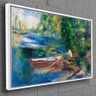 Quadro Na Beira Da Agua Pierre Auguste Renoir:120x80 cm/BORDA INFINITA - 7
