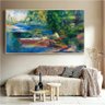 Quadro Na Beira Da Agua Pierre Auguste Renoir:120x80 cm/BORDA INFINITA - 5