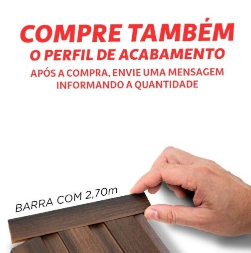 Painel Ripado Estrutural Wide: 01 unid. 270x30,5cm larg. Talatto Painéis Amêndoa - 4