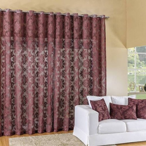 Cortina Blackout Pvc Com Tecido Voil Xadrez 2,80 M X 2,30 M - Preto - GRAN  MORATTA