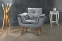Ver imagem 1 de Poltrona Opala Cinza 1 Lugar Md Montanaris Decor