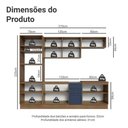 Ver imagem 3 de Armário de Cozinha Completa 270 Cm Rustic/azul Vik Madesa
