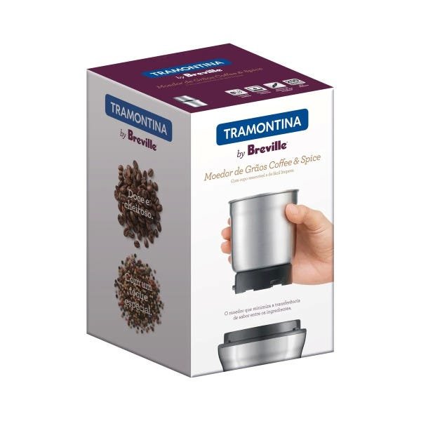 Moedor de grãos Tramontina by Breville Coffee & Spice em Aço Inox Fosco 127 V 69061011 - 3