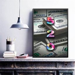 Quadro Código Gravoboi 520- Dinheiro Rápido 33x24cm:madeira Branca - 2