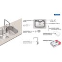 Ver imagem 2 de Cuba de Sobrepor Tramontina Morgana em Aço Inox Acetinado 69 x 49 cm com Misturador Válvula