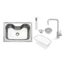 Ver imagem 1 de Cuba de Sobrepor Tramontina Morgana em Aço Inox Acetinado 69 x 49 cm com Misturador Válvula