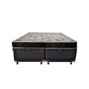 Ver imagem 1 de Cama Box King Colchão Aylla Espuma D33 Acolchões + Box Poliéster 70x193x203 Cor:Preto