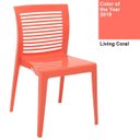 Ver imagem 3 de Cadeira Tramontina Victória Living Coral com Encosto Vazado Horizontal em Polipropileno 92041160