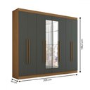 Ver imagem 4 de Guarda-roupa Casal Ele e Ela 8 Portas 8 Prateleiras com Espelho - Panorama Móveis