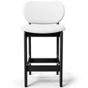 Ver imagem 6 de Kit 03 Banquetas Baixa Bar Cozinha Sala Jantar Fixa Betta L02 Preto Facto Branco - Lyam Decor Banque