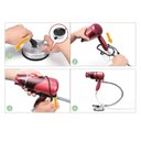 Ver imagem 5 de Suporte Secador Cabelo Articulavel Ventosa Azulejo Vidro Espelho Banheiro Quarto Academia Casa Porta