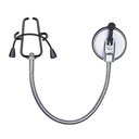 Ver mais imagens de Suporte Secador Cabelo Articulavel Ventosa Azulejo Vidro Espelho Banheiro Quarto Academia Casa Porta