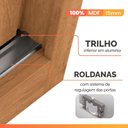 Ver imagem 7 de Guarda Roupas Casal 3 Portas de Correr com Espelho Ripado 100% Mdf 6 Gavetas Dublin Madeirado
