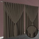 Ver imagem 2 de Cortina Miami Sala Quarto voal 7,00 x 2,50 Apartamento marrom