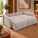 Ver imagem 7 de Sofá Cama Casal Retrátil e Reclinável 3 Lugares Creme Uruguai 196cm