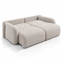 Ver imagem 3 de Sofá Cama Casal Retrátil e Reclinável 3 Lugares Creme Uruguai 196cm