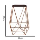 Ver imagem 3 de Kit 02 Banqueta Alta Loli Gourmet Industrial Cozinha Bar Balcão Bistrô Ferro Bronze Suede Marrom