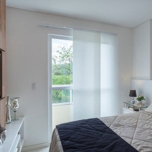 Persiana Painel (2,00Lar. x 2,50Alt.) Tecido Translucido Branco - Vogaflex