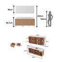 Ver imagem 5 de Cozinha Compacta Freijó L200cm 9 Portas 3 Gavetas Cz1100 Cor: Freijó/branco