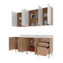 Ver imagem 3 de Cozinha Compacta Freijó L200cm 9 Portas 3 Gavetas Cz1100 Cor: Freijó/branco