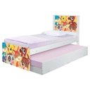 Ver imagem 2 de Cama Bicama Juvenil Solteiro Adesivada Animais Branco Casah