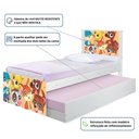 Ver imagem 6 de Cama Bicama Juvenil Solteiro Adesivada Animais Branco Casah