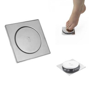 Ralo Click Inteligente Aço Inox Ralo 10x10 Banheiro Pop Up Clic