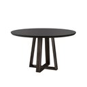 Ver imagem 1 de Mesa de Jantar Redonda Natalle com Tampo Preto de Vidro 100cm - Móveis Mix Preto Stellar