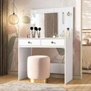 Ver imagem 4 de Penteadeira Camarim Ideal Branco Brilho - Moval