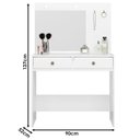 Ver imagem 2 de Penteadeira Camarim Ideal Branco Brilho - Moval